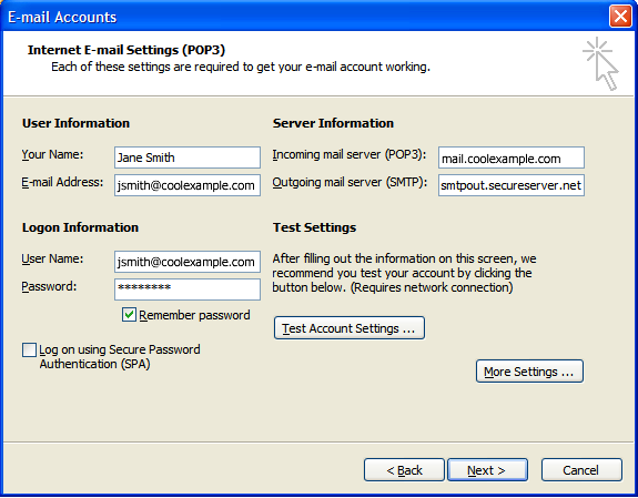 Setting Up Your E-mail in Microsoft Outlook